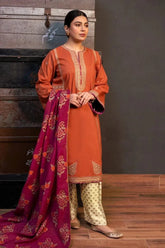 Urge - Winter 3PC Dhanak Embroidered Suit - kp3301